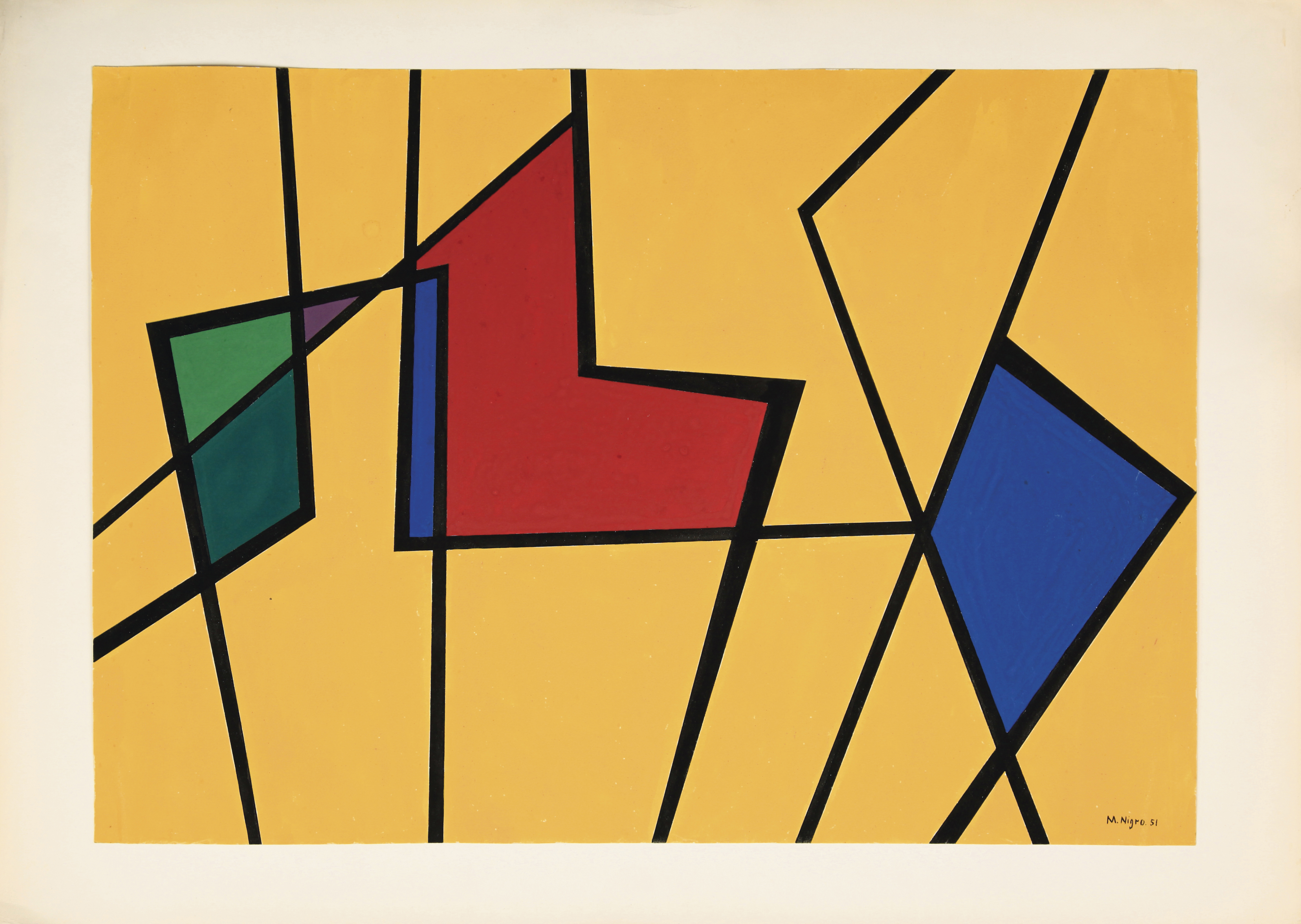 Mario Nigro, Progetto per composizione, 1951